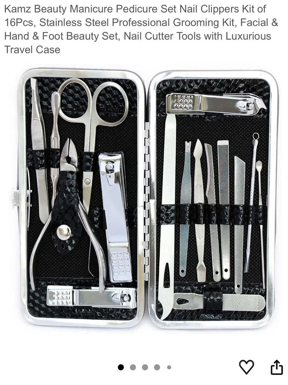 Stainless steel professional grooming kit